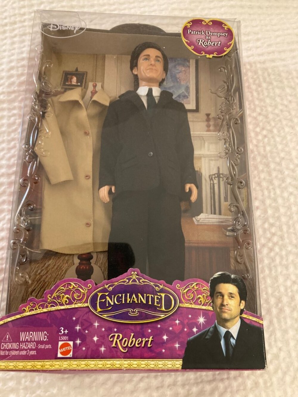 Disney Enchanted Robert Doll NIB 2007 Mattel Patrick Dempsey L5001 Barbie Size